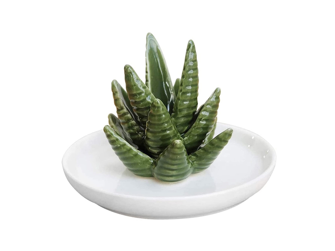 Suporte Para Cerâmica Aneis Aloe Jóias Presente Mulheres