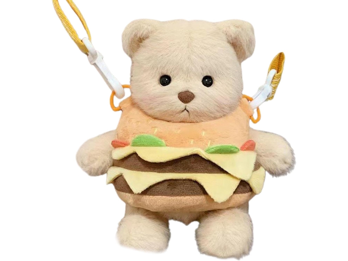 Urso De Pelúcia Hambúrguer Pelúcia, Brinquedo Boneco Para Bolsa