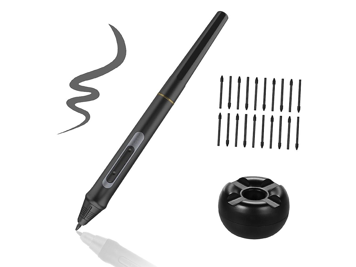 Lurelia, Caneta Stylus, 19,5×10,0×3,1 Cm, Preto, 8192 Níveis, 5080 Lpi, Compatível Bosto, Sem Bateria