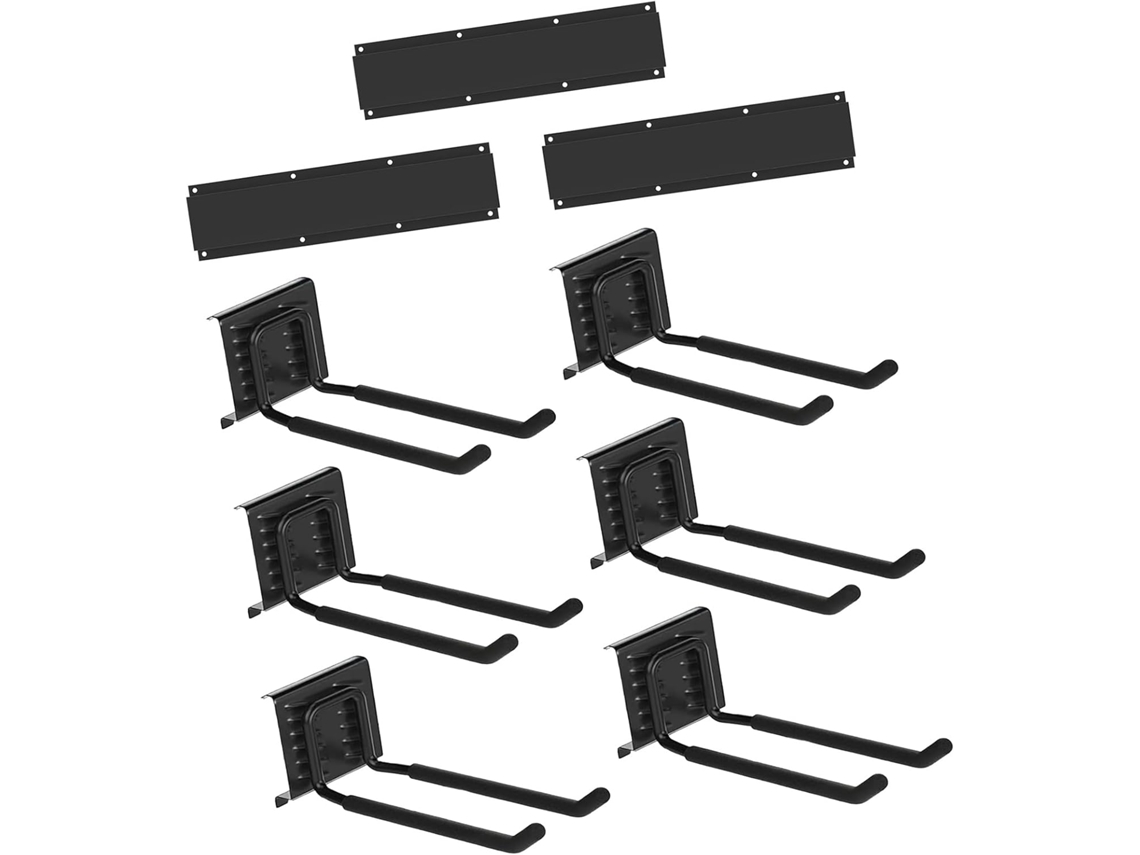 Ganchos De Ferro Versáteis Para Garagem, Com Posicionamento Ajustável, Para Ferramentas De Jardinagem E Equipamentos De Oficina.