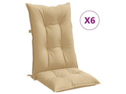 Highback Chair Cushion, Highback Chair Cushions Vidaxl Bege Tecido (120 X 50 X 7 Cm)