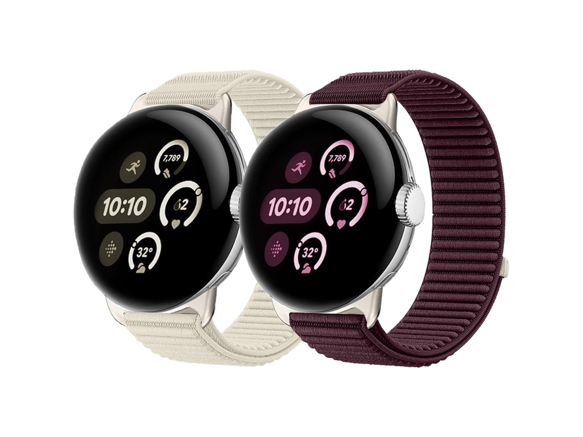 Bracelete Para Google Pixel Watch 4/3, Nylon Trançado, 41mm, 2 Peças（estilo D）czhhmart