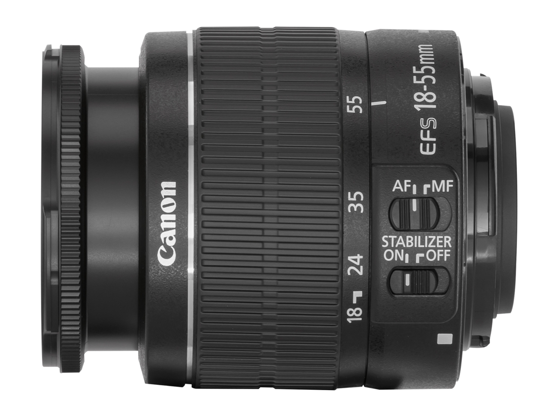 Objetiva CANON EFS 18-55 mm F/3.5-5.6 II (Encaixe: Canon EF - Abertura:f/22 - f/3.5-5.6)