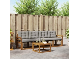 Vidaxl Conjunto De Sofás Para Exterior 5 Unid. Cinza Natural E Claro