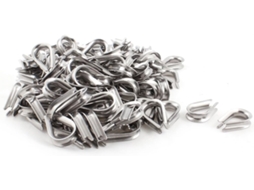 Conjunto de 100 Peças Dedais Aço Inoxidável para Elevação Cabos 8 Mm CHABERLU