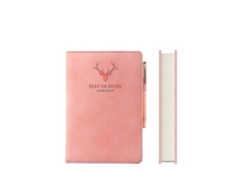 Agenda/ Diário Executivo Galaxy Office Student A5 com Capa Dura Xadrez BRILVIBERA (rosa)