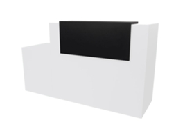Balcão de Recepção Basic Adaptada para Pessoas com Deficiência OFILIKE (Direita - Cinza Grafite 140+60 cm)