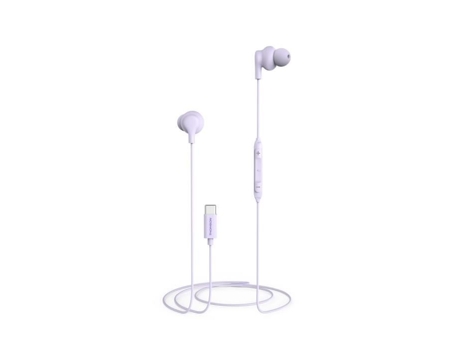 Fones de Ouvido, Intra-auriculares, Microfone, Proteção contra Dobras, USB-C, Roxo
