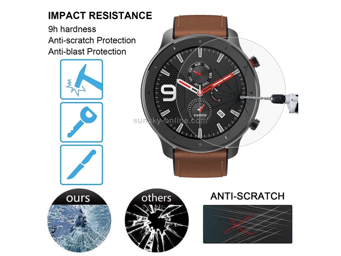 Amazfit GTR 47mm 0 26mm 2.5D 9H Protetor de tela de filme de vidro