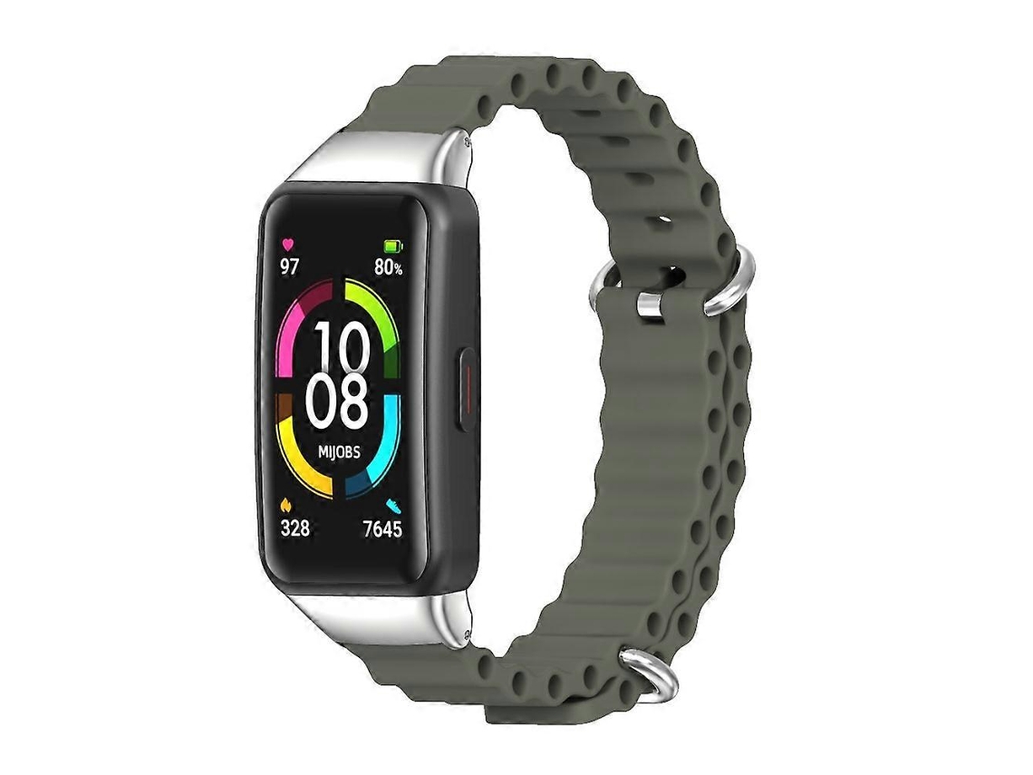 Pulseira Mijobs Cs Marine De Silicone Respirável Para Huawei Band 6 / Honor Band 6