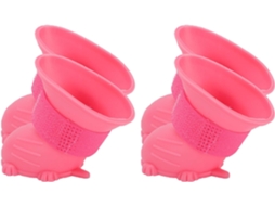 Botas De Chuva Cães, Conjunto De 4 Peças, Antiderrapantes E Impermeáveis Em Tpe Tamanho M 5x4cm 2x1, 6 Polegadas