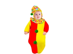 Fato de palhaço com pompons para bebé