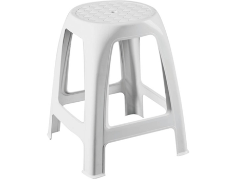 Banco de Jardim  (Branco - Resina - 46x36x36 cm)