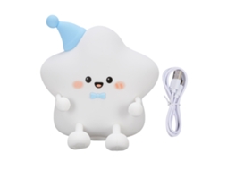 Luz Noturna estrela cute silicone recarregável 1200mAh lâmpada de mesa berçário kawaii | S/MARCA