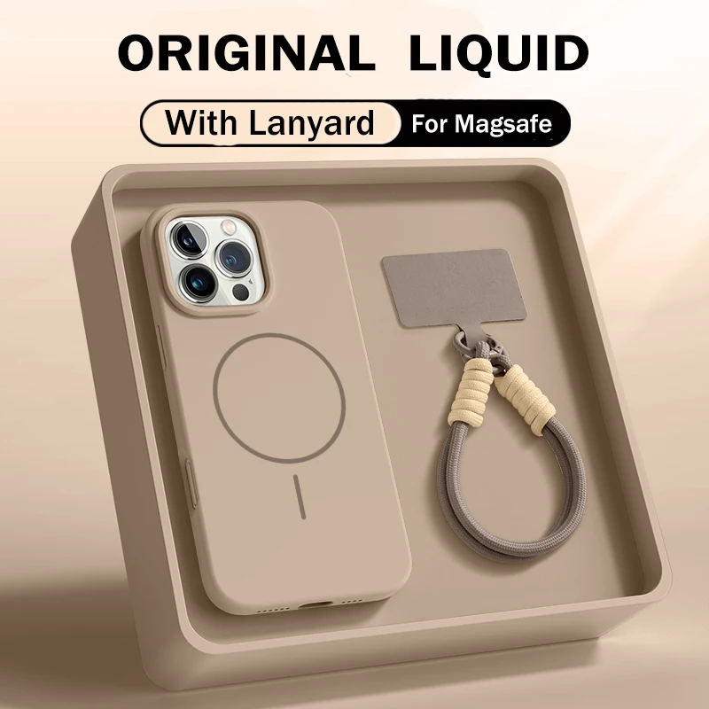 Capa Protetora Magnética (dourada Para Iphone 15 Pro) Em Silicone Líquido.