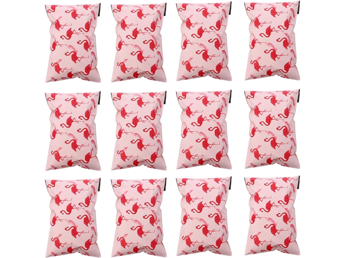 50 Paquet Postaux Autoadesivos Em Pvc Rose Forte Viscosité, Envelopes Dexpédition Imprimées Étanches, Lote De