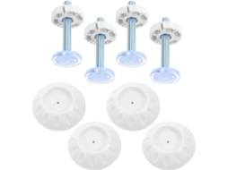 Shineofi Conjunto De 4-hastes Eixo M10*80 Com Parafusos Aço Abs Para Portões, Fácil Instalação