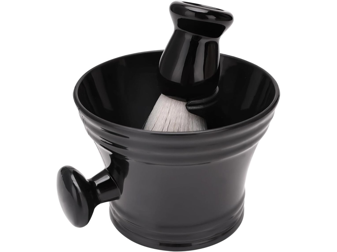 Kit Completo De Barbearia Com Tigela Espumante De Grande Capacidade E Pincel De Barbear Denso.