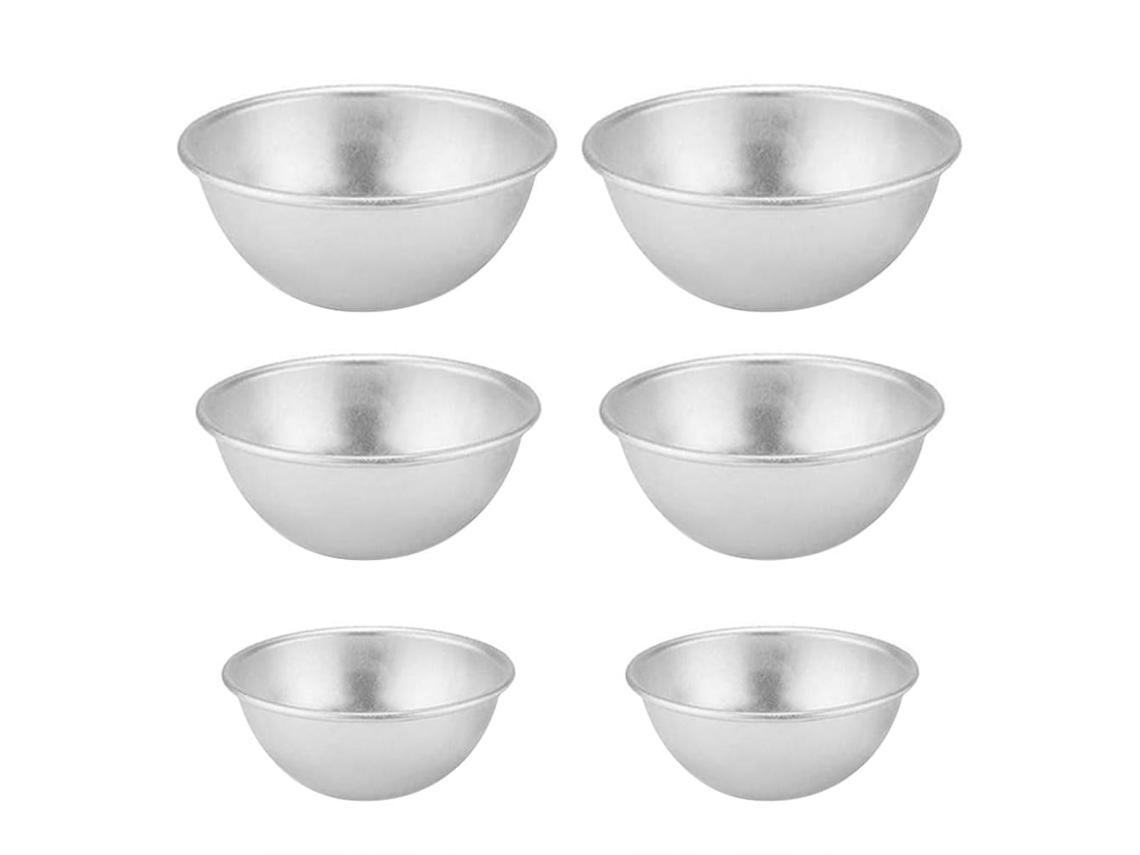 Moldes de Bolo LAXISCREED 6pcs Alumínio Meio círculo