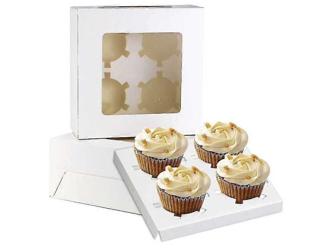 20 Caixas De Presente Rosa Para Cupcakes, Caixas De Papel Kraft Para Biscoitos, Novas. Hengjian