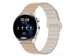 Bracelete Para Garmin Forerunner570 42mm (20mm) Cáqui-branco Cuich