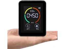 Medidor de qualidade de CO2 Lurelia Ar, temperatura/umidade, com visor digital