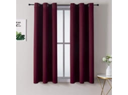 Cortina Blackout Térmica, Para Janela, Quarto E Sala, Ilhós, Privacidade, Proteção Uv, Lavável, 2 Peças, 42 X 63 Cm, Prateado