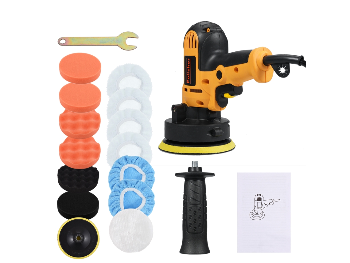 Kit De Polidor Eléctrico 700w Para Carro De 5 Polegadas, 600-3700rpm, Mango Auxiliar E Discos De Espuma De Lã Para Carro, Móveis, Cerâmica, Jade