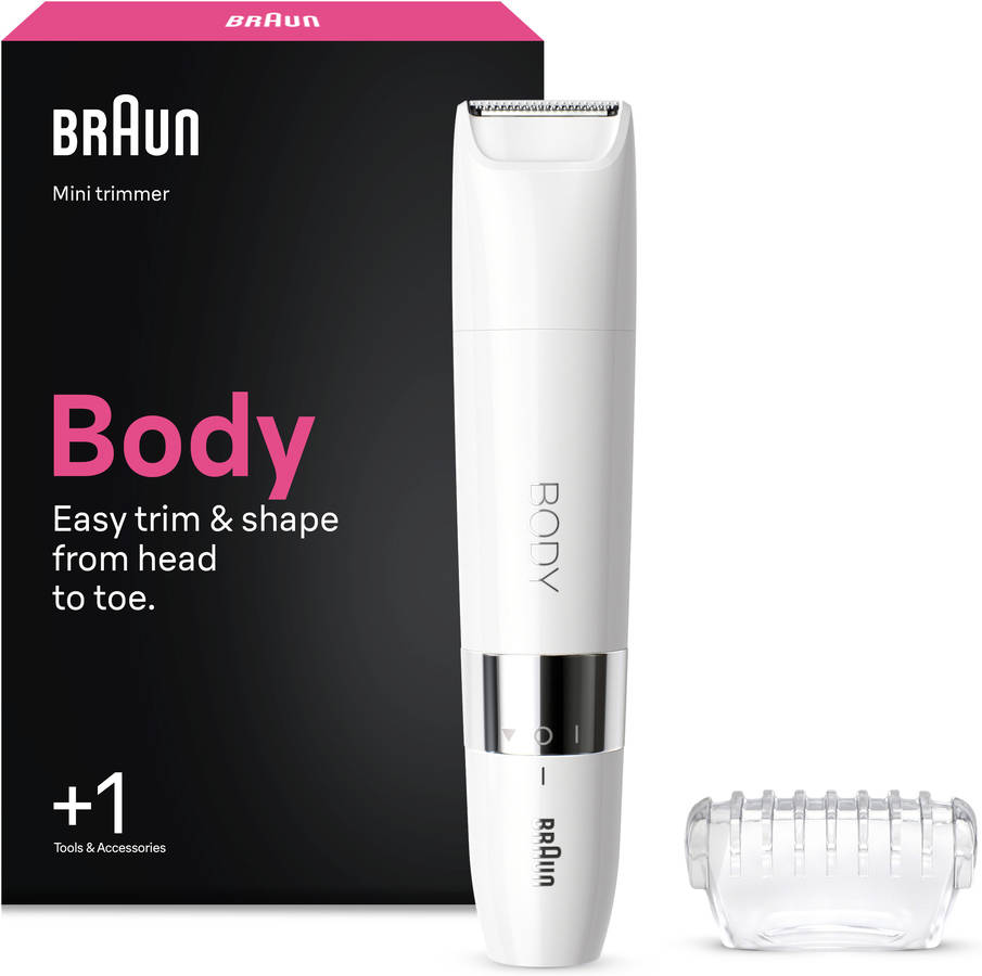 Aparador Corporal BRAUN BS1000 (Pilhas - Branco)