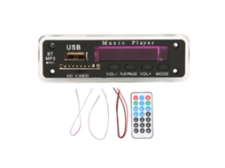 Aetheria placa de Decodificação Bluetooth 5.0 Dc12v Suporta Cartão Sd Usb Fm Aux Gravação Chamada Mp3 Módulo Preto