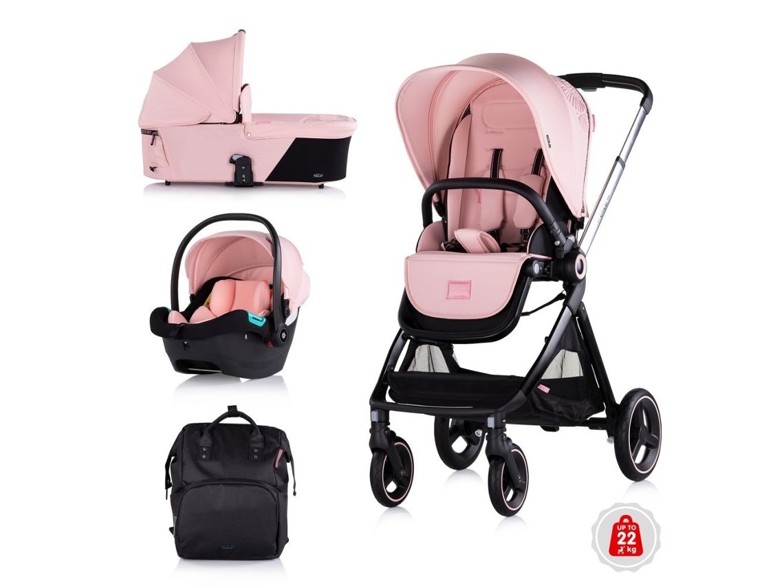 Carrinho De Passeio Chipolino Marshmallow Elite Trio Até 22 Kg