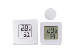Termômetro E Higrômetro Digital Lcd Para Uso Interno, Em Mesa Ou Parede, Com Bateria Integrada.