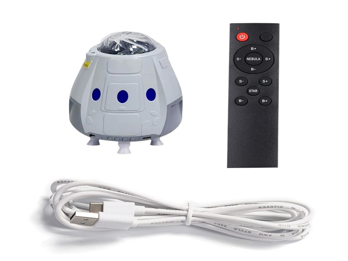 Projetor Lurelia Galaxy com alto-falante Bluetooth, controle remoto, céu estrelado e sol integrado para quarto.