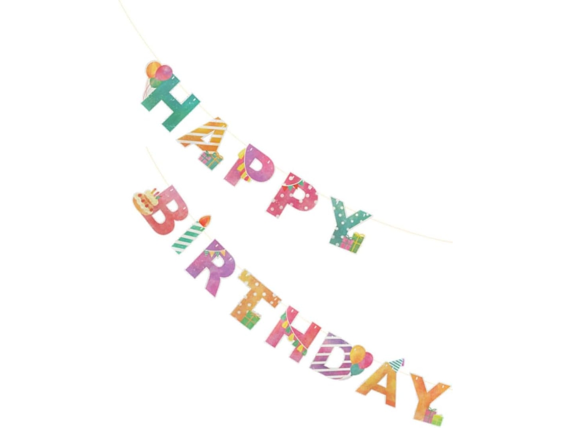 Faixa de Aniversário Inoomp para Meninas, Decoração de Festa, Faixa de Papel para Pendurar "dream Happy Birthday", Kit CHABERLU