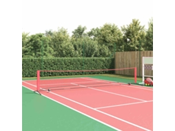 Vidaxl Rede De Tênis Preto E Vermelho 494,5 X 90 X 87 Cm Poliéster