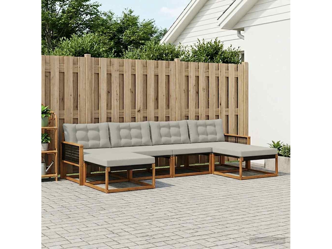 Vidaxl Conjunto De Sofás Para Exterior 6 Unid.