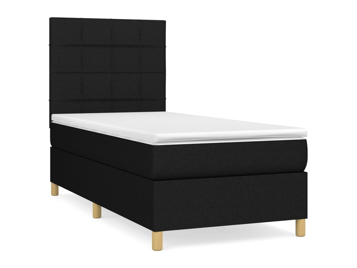 Box Spring Bed, Box Spring Beds Vidaxl Preto Tecido (100 X 200 Cm)
