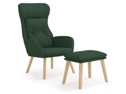 Relaxing Chair With Footstool, Relaxing Chair With Footstools Vidaxl Verde Tecido
