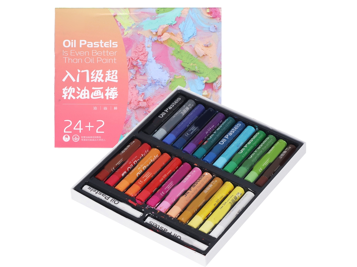 Pastéis de Óleo Laváveis 24 Cores para Artistas Iniciantes