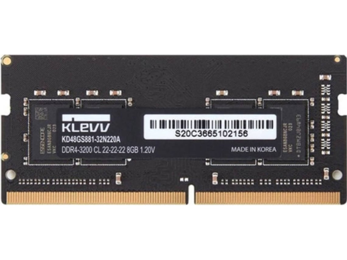 Memória RAMKLEVV HYNIX SO-DIMM (1 x 16 GB - 3200 MHz - CL 22 - Preto)