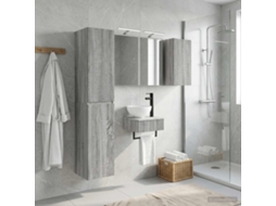 Vidaxl Conjunto De Móveis Para Banheiro 5 Pcs Sonoma Cinzento