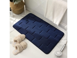 2026 linjou Tapete de Banho Antideslizante de Espuma de Memória Absorvente Lavável 50x80cm Azul Escuro Azul 50 X 80cm