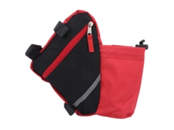Bolsa Triangular de Nylon para Bicicleta S/MARCA, para sillín, botella, pequeños, roja