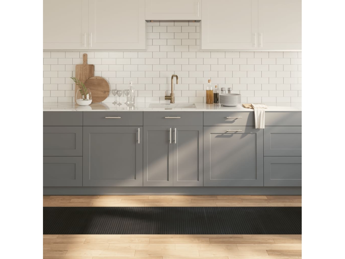 Vidaxl Tapete Retangular 60x400 Cm Bambu Preto