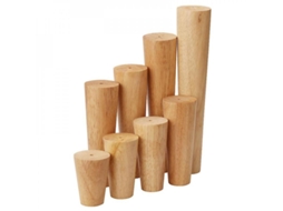 Conjunto de 4 Patas Cilíndricas de Madeira de Carvalho para Móveis Zft 8 a 25cm Instalação Fácil 15cm S/MARCA