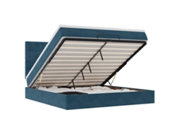Estrutura Cama Otomana Colchões MAISON EXCLUSIVE Veludo Azul Escuro 180x200 cm