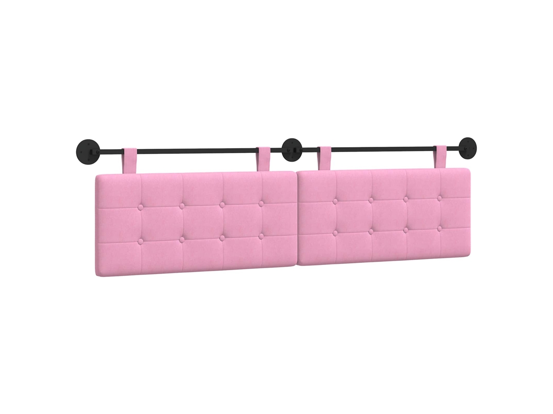 Conjunto 1 Cabeceira De Quarto Vidaxl Rosa Tecido (170 X 55 X 5 Cm)