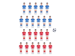 Acessórios De Futebol De Mesa 22 Peças Jogadores Vermelho Azul Bola 32mm Para Máquina 4824