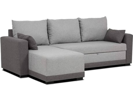 Sofá Cama  Leah (Cinzento - Tecido - 230 x 140 x 75 cm)