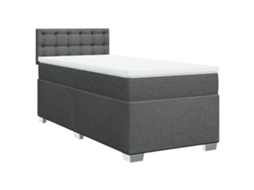 Cama com Molas/colchão 100x200 Cm Tecido Cinza escuro MAISON EXCLUSIVE